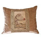 Pillow Made with 19th C Aubusson Fragment