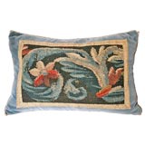 Pillow Made with Antique Tapestry Fragment