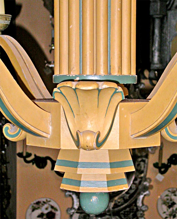 wood hand carved chandelier