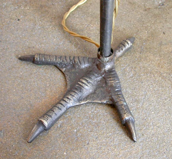 Bronze Heron Leg Lamp by Rewire