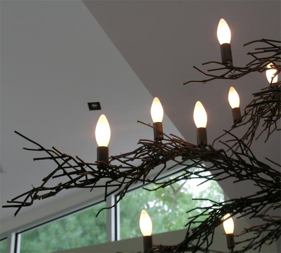 Contemporary Monumental Twig Chandelier For Sale