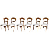 Set Of Six Biedermeier Mahogany Sidechairs
