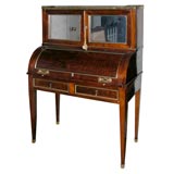 LOUIS XVI   MAHOGANY CYLINDER DESK