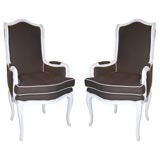 Pair Frech style  armchairs