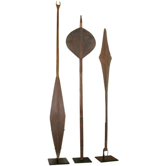 19th Century Mentawai Islands Ceremonial Oars and Fan