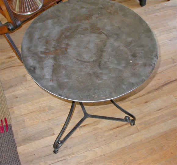Pair of French Metal Cafe Tables