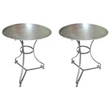 Pair of French Metal Cafe Tables