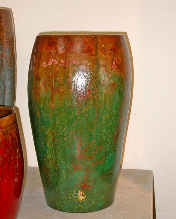 Set of 3   19th Century Ceremonial Drums from Jakarta