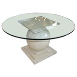 Goat Skin Pedestal Table