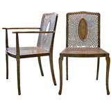 Four English Caned Chairs