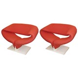 Pair Ribbon Chairs by Pierre Paulin for Artifort