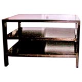 leather top parsons console table