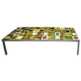 Tile coffee table by Roger Capron