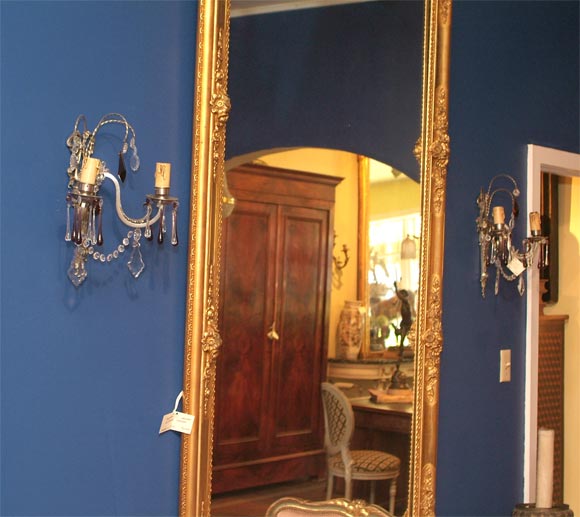 French LOUIS XV STYLE SILVER PLATED SCONCES For Sale