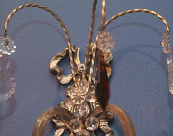 Bronze LOUIS XV STYLE SILVER PLATED SCONCES For Sale