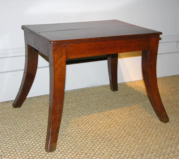 Late 18th/early 19th c. English mahogany sabre-leg stool