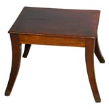 Late 18th/early 19th c. English mahogany sabre-leg stool