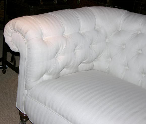 English 19th c. button-back chesterfield sofa 1