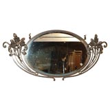 Vintage Iron mirror, in the style of Edgar Brandt