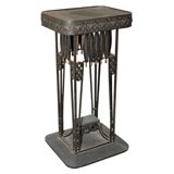 Art Deco iron stand, in the style of Edgar Brandt