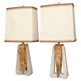 Pair of Stunning Alabaster Lamps