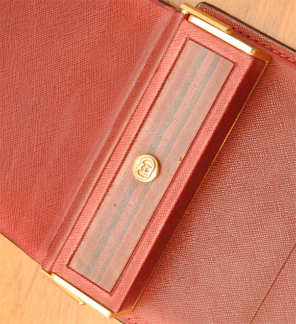Red Leather Gucci Desk Set 5