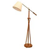 Rattan Floorlight in style of Albini