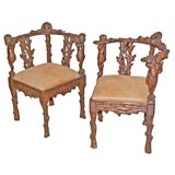 Pair of Carved Armchairs