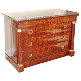 Charles X Burl Mahogany Commode