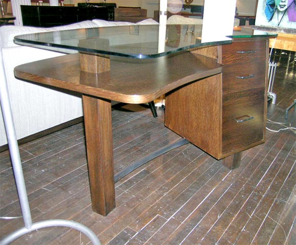Curved Oak Desk