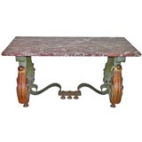 Iron and Marble Cocktail Table