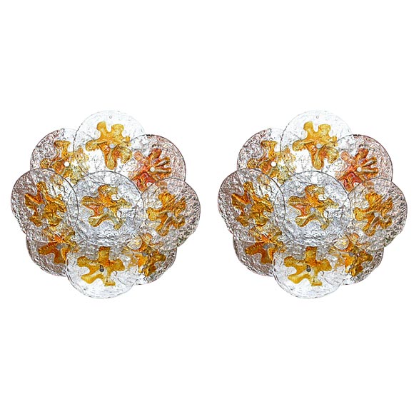 Pair of Murano Glass Sconces