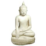 Burmese Alabaster Seated Buddha, 18th century