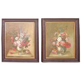Pair of C. 1800 Floral Oils