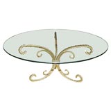 Florentine Gold Leafed Iron  Coffee Table