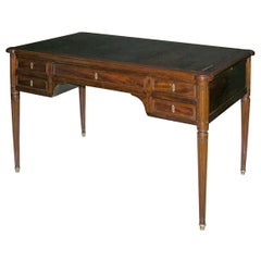 Louis XVI Leather Top Bureau Plat
