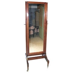 Vintage French 1940s Cheval Mirror