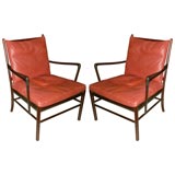 Pair of Ole Wanscher Colonial Armchairs