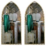 Pair of gothic-arch mirrors