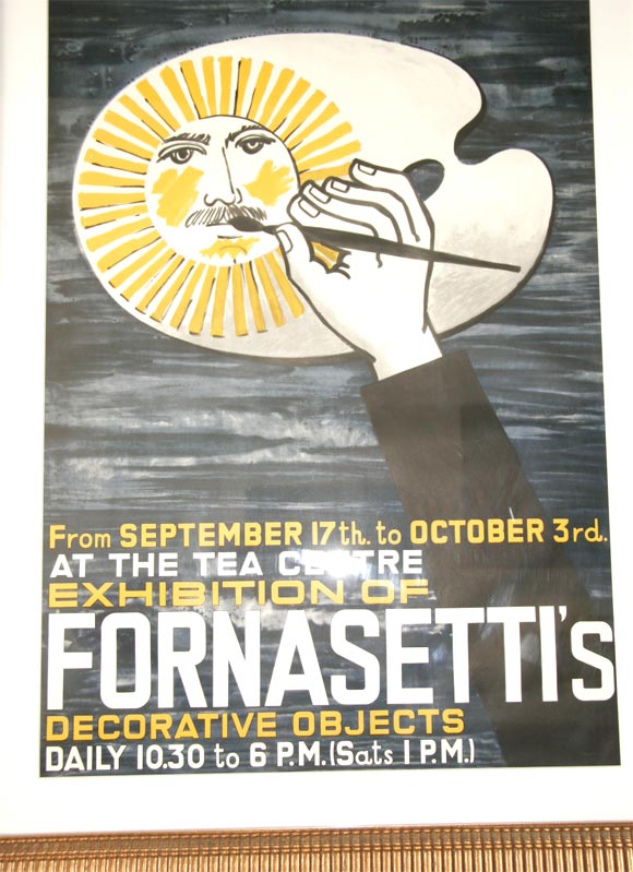 Old Fornasetti Exhibition Poster at 1stdibs