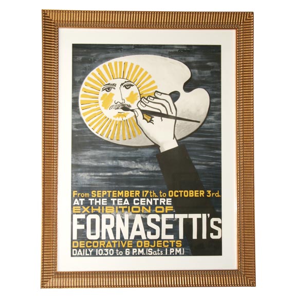 Old Fornasetti Exhibition Poster at 1stdibs