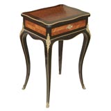 Louis XV Style Ebonized and Parquetry Work Table