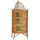 English Victorian Bamboo Corner Cabinet