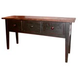 Antique Three Drawer Painted Base Server