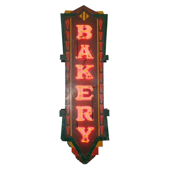 Vintage Neon  Bakery  sign