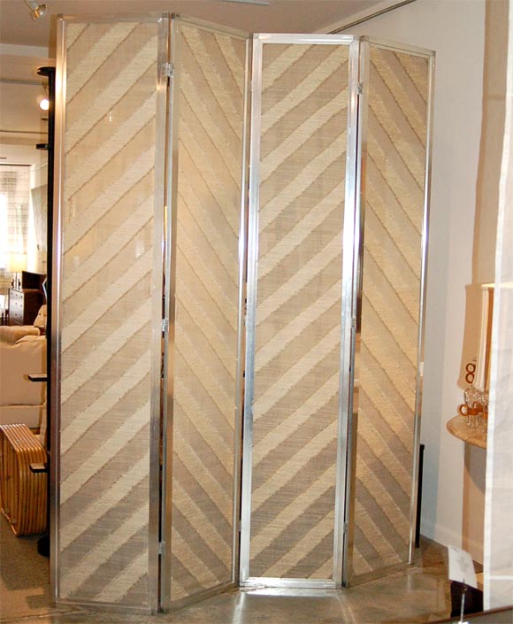 Richard Himmel 4 panel screen (2 available), Jack Larsen fabric