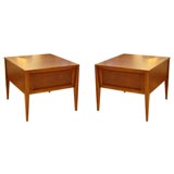 Pair of nightstands / end tables in the style of Vladimir Kagan