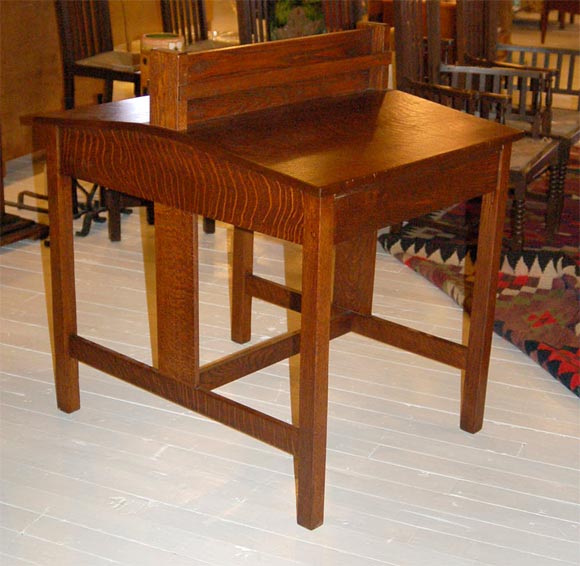 Fine & rare L&JG Stickley mission partners desk.    ***Contact Information: AOL (American Online) users may experience difficulties sending emails to us or receiving emails from us. If you have made an inquiry to us and have not received a response,