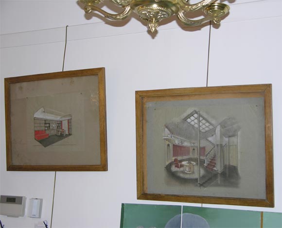 #3342 French 1920's Interior Architectural  Renderings