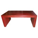 Red Striated Coffee Table